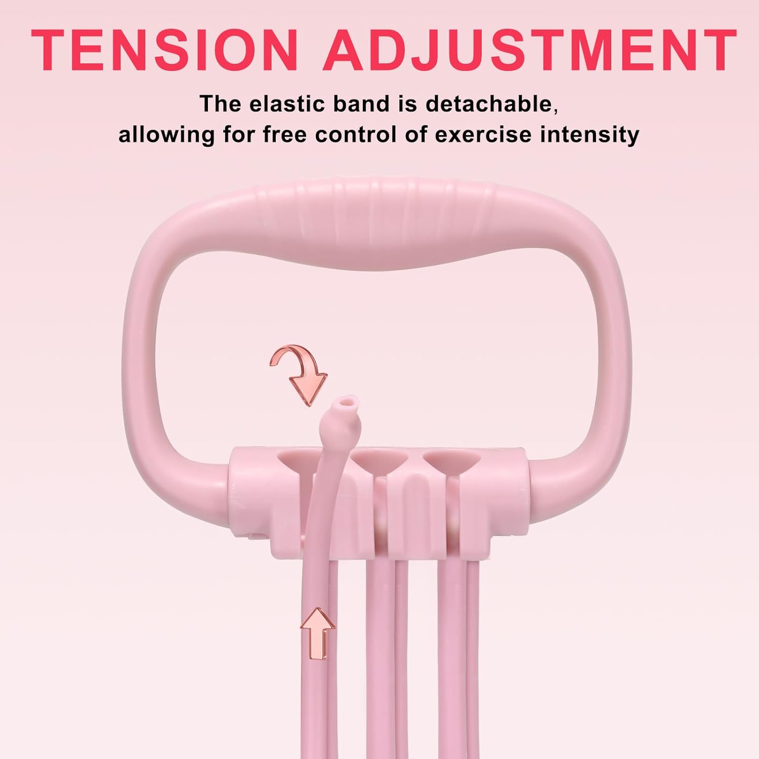 JJEAN-Figure 8 Resistance Band for Women 15-90LBS, Adjustable Resistance Bands with Handles for Arm Back Exercise, 6 Fitness Elastic Rope, Stretch Bands for Yoga, Pilates, Strength Training