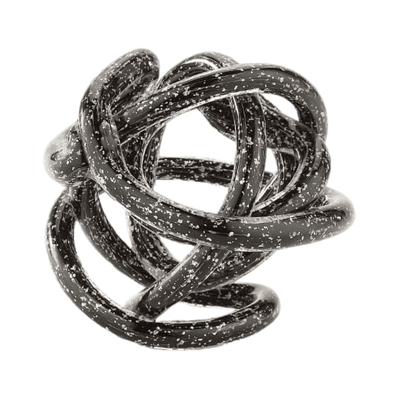 CC Home Furnishings Decorative Glass Knot Figurine - 6" - Black