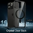 thumbnail image 3 of JETech Magnetic Case for iPhone 16 Pro Max 6.9-Inch Compatible with MagSafe, Shockproof Phone Bumper Cover, Anti-Scratch Clear Back (Black), 3 of 6