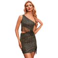 thumbnail image 1 of Wyzesi Robes Formelles pour Femmes Courtes Grande Taille Robe pour Femme Transparente à Bretelles Robe à Paillettes avec Ourlet Grand, 1 of 9