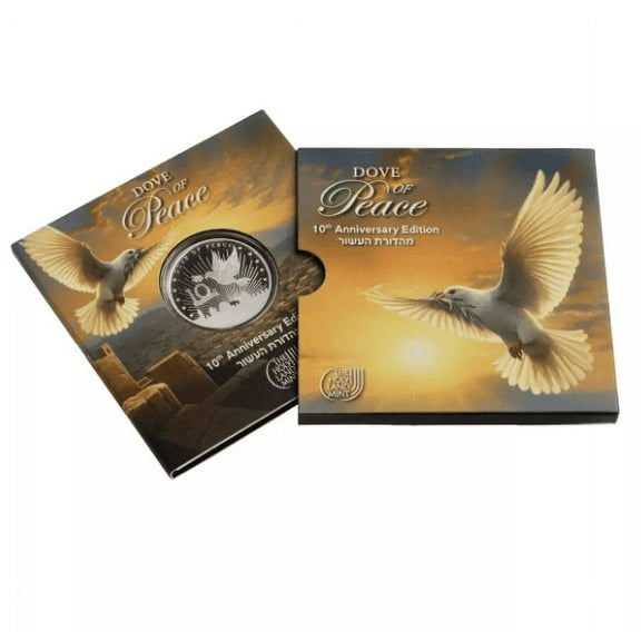 2024 Holy Land Mint Dove of Peace 10th Anniversary 1 oz Silver Coin - In Capsule