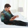 thumbnail image 6 of Sikiie Colorful Ink Style Dragon Mens Pajama Set, Soft Warm Long Sleeve Sleepwear, Cozy Button-Down Pjs for Men-Small, 6 of 7