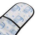 thumbnail image 2 of Dailycode Double Sided Oven Mitt with Loop Heat Resistant Kitchen Long Potholders 7" x 35" Cute Blue Cat, 2 of 6