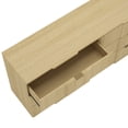 thumbnail image 5 of Clive Mid-Century Modern 72" Dresser in Natural Oak and Gold (6-Drawer), 5 of 9