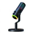 thumbnail image 1 of Microphone de Jeu Professionnel avec Support, Micro à Condensateur Filaire USB RVB pour PC Portable, Diffusion en Continu, Balado, Karaoké, 1 x Microphone, Noir, 1 of 8
