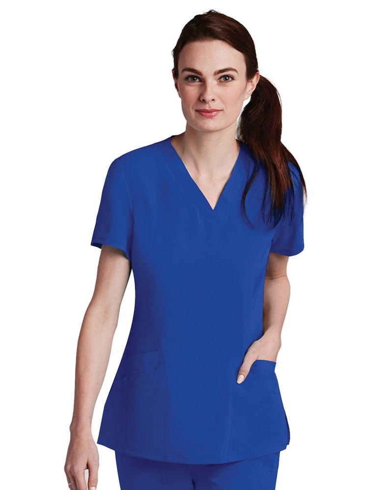 Barco One 5106 Women's VNeck Scrub Top Cobalt XL