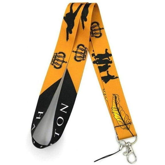 Anime Source Hamilton Broadway Musical Play Gold Lanyard Keychain ID Badge Holder
