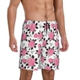 thumbnail image 2 of Wukai Rose Flowers Men’s Short Pajama Pants With Pockets Soft Sleep Pj Shorts for Men-Large, 2 of 6