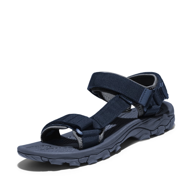 Men\'s Blue And Khaki Arch Support Open Toe Waterproof Hiking Sport Sandal Shoes Amazon.com | Queday Mens Open Toe Outdoor Hiking Sandals  main image 4