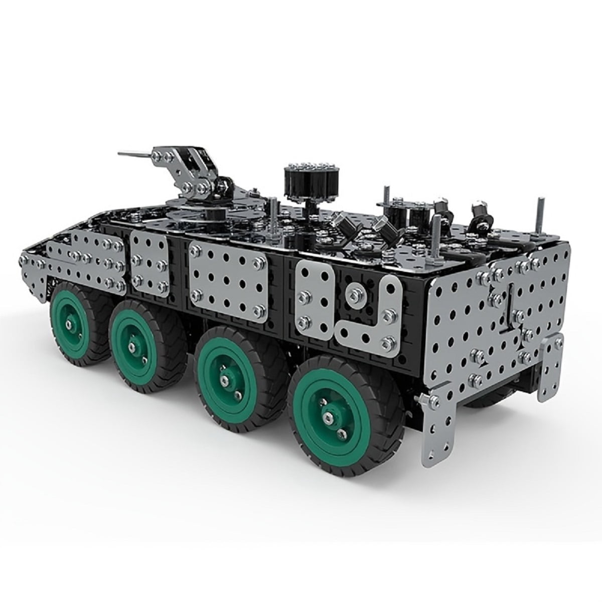 STEM Building Toys Armored transport vehicle Metal Assembled Model Education Kit Collectible Metal Building Set Block Set Construction Toys for Children and Adults