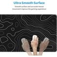 thumbnail image 5 of Topographic Map Gaming Mouse Pad Desk Mat XL 31.5×11.8 Inch Black Lines Contour Geographic Extended Mousepad 30X80cm with Non-Slip Rubber Base Stitched Edge Large Desk Pad for Gamer Office Home Work, 5 of 6