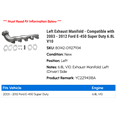 thumbnail image 2 of Left Exhaust Manifold - Compatible with 2003 - 2012 Ford E-450 Super Duty 6.8L V10 2004 2005 2006 2007 2008 2009 2010 2011, 2 of 2