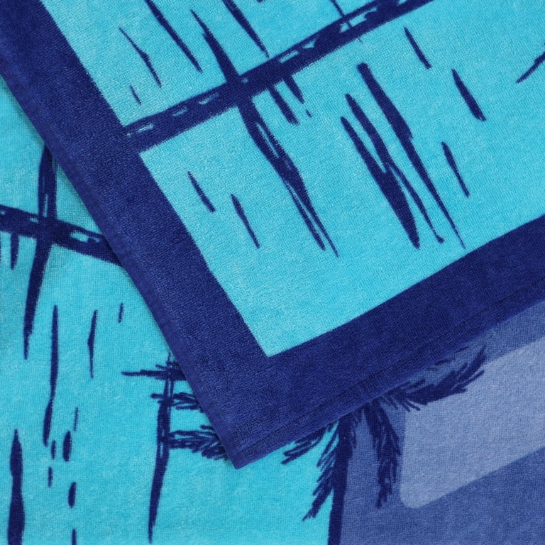 Mainstays Printed Beach Towel, 34x64 inches, Relax Sunset Cotton