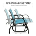 thumbnail image 4 of Outsunny Outdoor Glider Bench 2-Person Swing Rocking for Chair Porch Blue, 4 of 10
