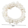 thumbnail image 5 of Opolski Colorful Hair Tie Colorful Faux Pearl Hair Rope Elastic Rubber Band Hair Tie Women High Ponytail Holder Hair Accessory Beige, 5 of 8