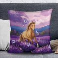 thumbnail image 2 of FOR U DESIGNS Horse Butterfly Lavender Print RV Dinette Cushion Covers Replacement Camper Cushion Slipcover Scratch-resistant RV Couch Covers, 1 Backrest Cover 1 Bench Cover and 1 Pillowcase, 2 of 8
