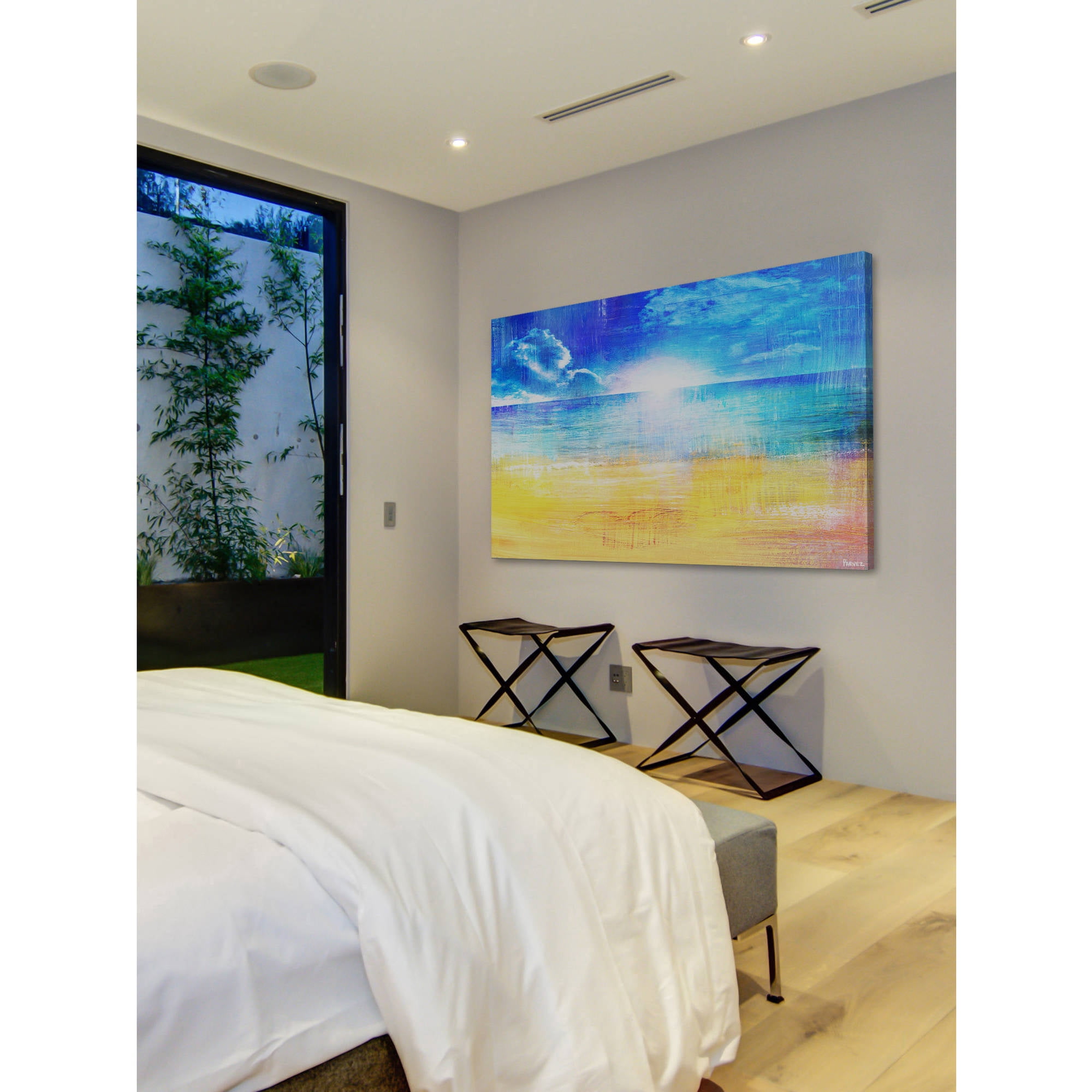 Parvez Taj "Horizon Sun" Painting Print on Wrapped Canvas