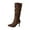 A Coffee, variant on Wovix Knee High Boots for Women Pointed Toe Stiletto High Heel Slouchy Suede with Side Zipper Tall Fashion Boots Trendy Streetwear Shoes Brown 37