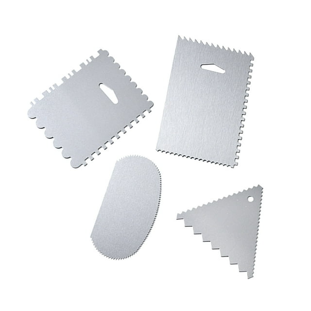 MasteelfCA 4pcs Convenient Cake Scraper Cake Making Scraper Baking Supplies Accessories Kitchen Gadget for Home Bakery