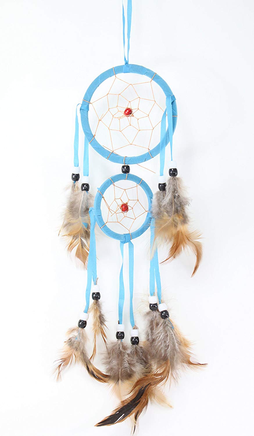 Set of 3 Handmade Dream Catcher With Feathers Wall Hanging Decoration Ornament Mixed Color Gift New