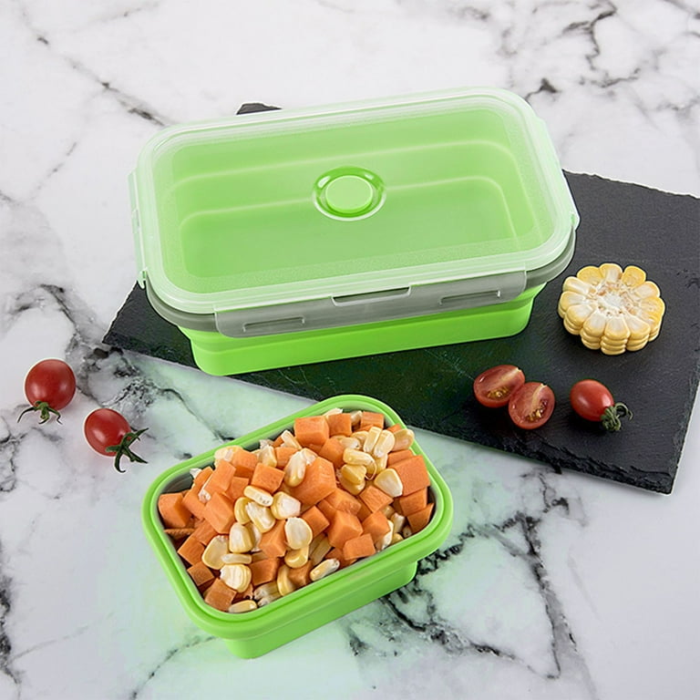 MOQIN Camping Bowl with Lid Collapsible Silicone Bowl Lunch Box