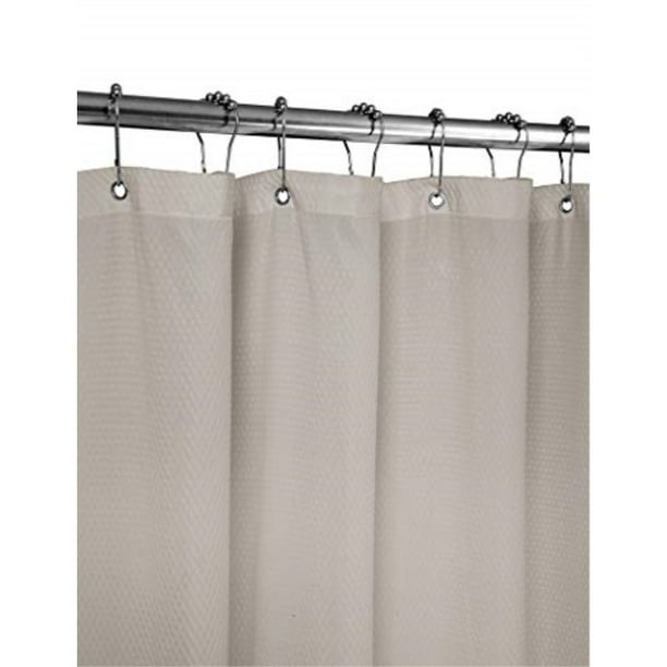 home queen waffle weave shower curtain, heavy duty liner, waterproof