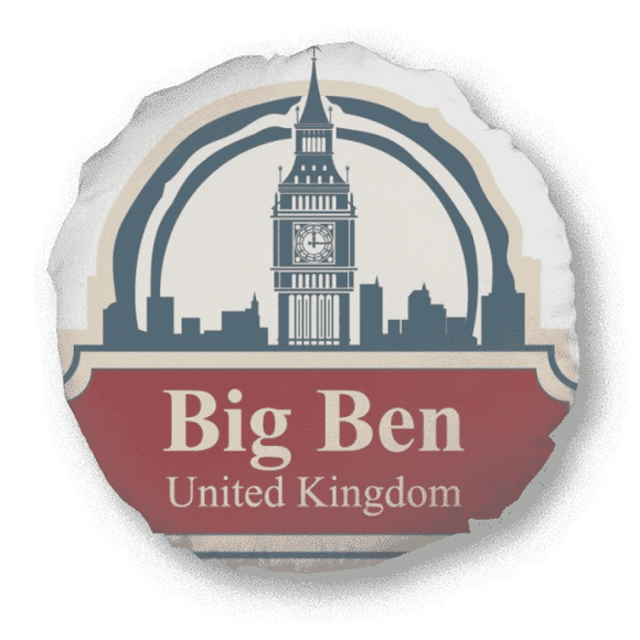 United Kingdom Country City Big Ben London UK Round Throw Pillow Home Decoration Cushion