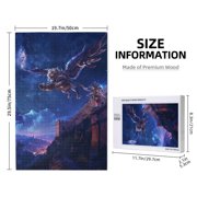Rateoe Starry Sky Wall Flying Tiger Pattern Wooden Picture Puzzle ,1000 Piece Jigsaw Puzzle ,Family Fun Puzzle, Home Décor Puzzle, Gift Puzzle(Vertical style)