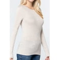 thumbnail image 3 of Women's Casual Crew Neck Top  Long Sleeve, Lightweight Rayon Spandex Jersey, 3 of 4