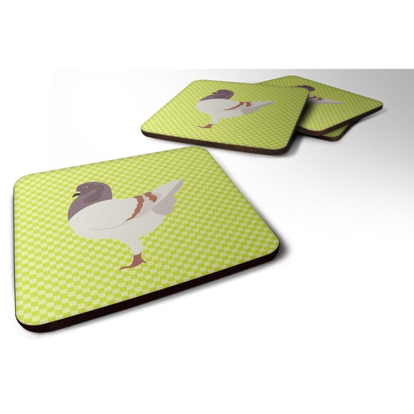 "Treasures German Modena Pigeon Green Decorative coasters, 3.5, Multicolor"