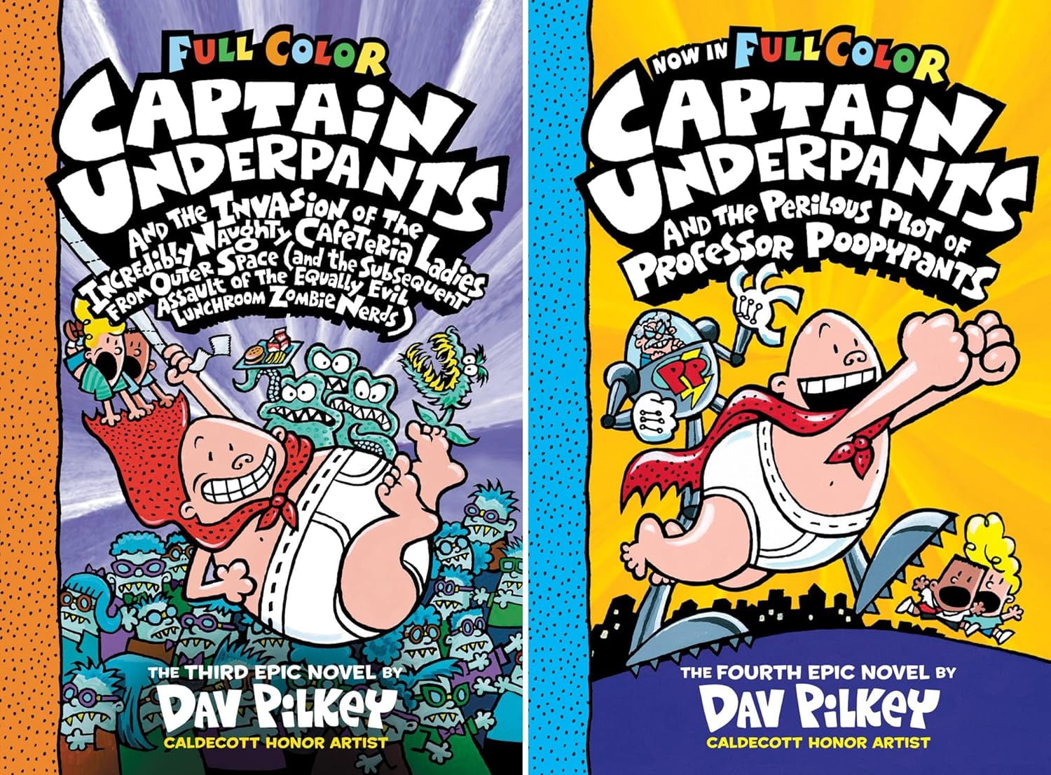 Captain Underpants 13 Books Set (Full Color Edition) – Complete Children’s Comedy Adventure Series Collection