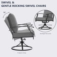 thumbnail image 3 of Kullavik 9 Pcs Dining Sets of 8,Fence Pattern Back Chairs & Swivel Chairs,Outdoor Patio Dinging Set For Patio,Backyard,Garden,Poolside-Grey, 3 of 5