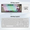 thumbnail image 4 of Clavier Filaire à 75 % avec Bouton, Clavier de Jeu à 75 % à Commutation à Chaud avec Montage à Joint, Commutateur Rouge, Rétroéclairé RVB Clavier Mécanique TKL 82 Touches, Clavier Compact NKRO pour PC L, 4 of 7