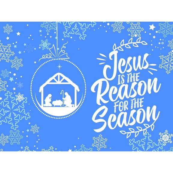 Jesus is the Reason Christmas Yard Sign - 18X24" with Stake - Fast Free Shipping!