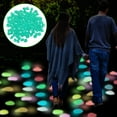 thumbnail image 4 of 300 piedras luminosas • Guijarros luminosos multicolores para decoración de jardines, acuarios y piscinas • Piedras luminosas de 1,4x1,1 cm para relleno de pasarelas, paisajes y jarrones, 4 of 4