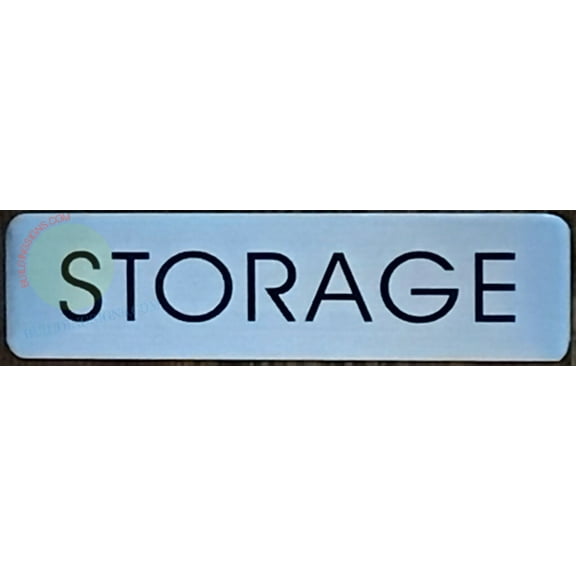STORAGE SIGN (2x7.75 BRUSH SILVER,ALUMINUM) -ref16822