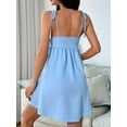 thumbnail image 3 of Casual Summer Dresses for Women Flowy Sun Dress Mini Slip Dress Cute Spaghetti Strap Dress Blue M, 3 of 7