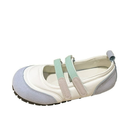 

Wavsuf Flat Sandals for Women Closed Toe Wide Casual Summer Blue Sandals Shoes Size 9