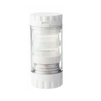 LOLIPPYY 1Pc Portable Medicine Grinder with Stainless Steel Cutter and Storage Box White