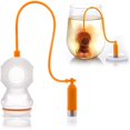 thumbnail image 1 of Sin (Orange)Silicone Tea Infuser, Diver Shaped Food Grade Silicone Tea Infuser Fun Loose Leaf Tea Filters, 1 of 5