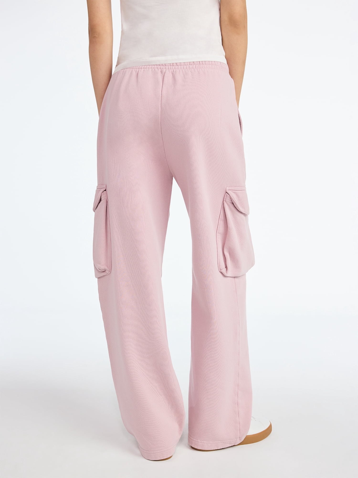 Scoop Women's and Women's Plus Utility Wide Leg Cargo Sweatpant, Sizes XS-4X