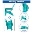 thumbnail image 3 of Garpans HDPE Adirondack Chairs, Turquoise with Footrest for Outside Pool, 3 of 9