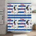 thumbnail image 5 of Rateoe Bulldog Friend Shower Curtain - Fancy Bathroom Shower Curtain Sets - Waterproof Shower Curtain with Hooks with 12 Plastic Hooks 72x72 Inches, 5 of 5