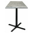 thumbnail image 2 of Indoor/Outdoor 36" Tall OD214 Black Table Base with 22" Diameter Foot and 36" x 36" Square Indoor/Outdoor Greystone Top by the Holland Bar Stool Co., 2 of 5