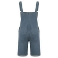 thumbnail image 4 of cllios Bib Overalls for Men Denim Plus Size Adjustable Strap Washed Jeans Jumpsuits Comfortable Pocket Overalls Mens Shorts, 4 of 7