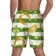 thumbnail image 4 of Uemuo Watercolor St Patrick Day Pattern Mens Swim Trunks Quick Dry Board Shorts with Mesh Lining, Stretch Beach Shorts Quick Dry No-Chafing Board Shorts-Large, 4 of 9
