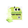 thumbnail image 3 of Translucent Glitter Sticky Notes, 80 Sheets 3.1X3.1 Inch Fruit Dispenser Notepads, See Through Self Adhesive Memo Sheets For Journal Marking (Green Apple), 3 of 5