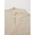 thumbnail image 6 of Women's   Knit Top Mock Neck Surplice Front Long Sleeve Fitted Slim Fit Stretchy Pullover for Fall Winter Layering Office Commute Date Night Outfits, 6 of 8