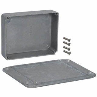 1590BBFL - Boîte de Projet 4.4X3.7X1.3IN Aluminium Moulé sous Pression avec LI à Brides