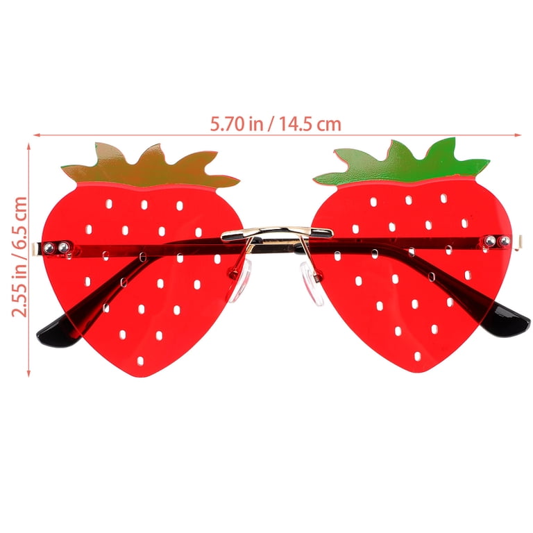 Strawberry Shaped Sunglasses Strawberry Shaped Sunglasses | Aesthetic Sunglasses  main image 2